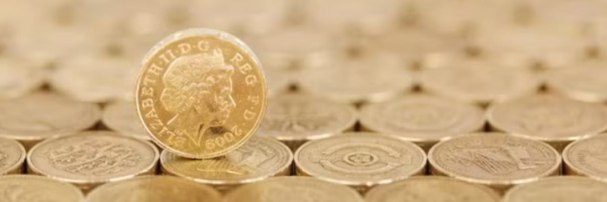 Graphic photo of a pound sterling 