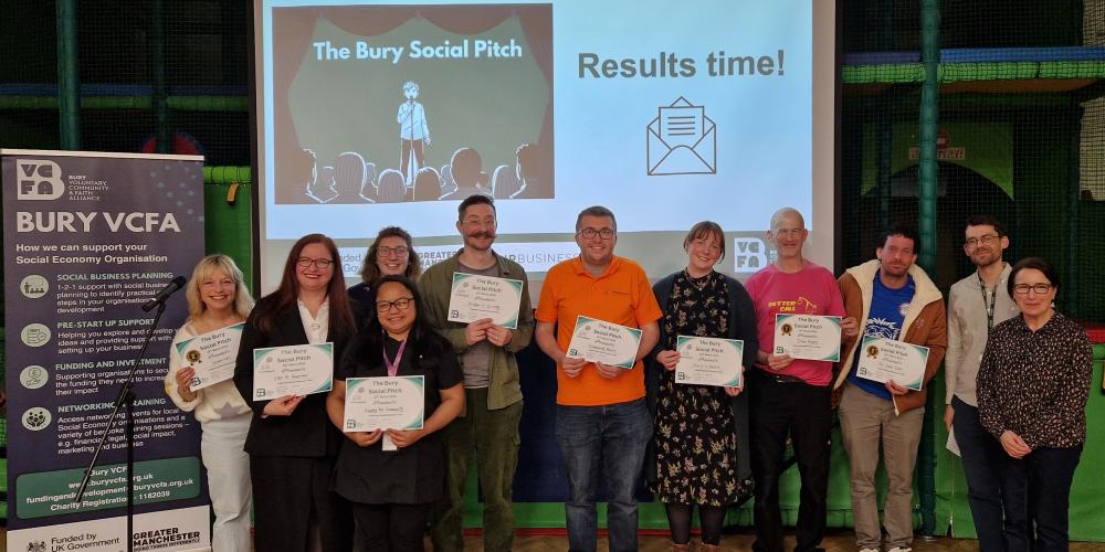 Group of people smiling into the camera